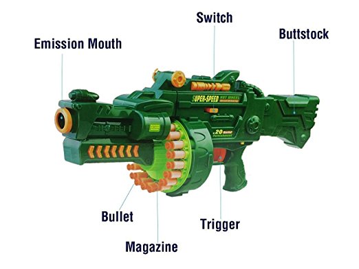 Toyshine Blaze Storm Soft Bullet Automatic Gun 40 Darts Included