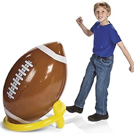 Jumbo Giant Inflatable 4ft Football With Tee by Fun Express
