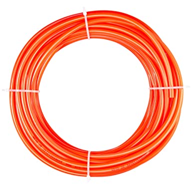 Tailonz Pneumatic Orange 1/4 Inch OD 10 Meters PU Air Tubing Pipe Hose Pu Air Hose for Air Line Tubing or Fluid Transfer Tubing