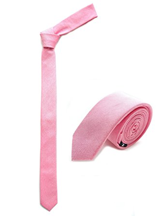 100% Premium Cotton Handmade Mens Skinny Tie 2" Necktie - Various Colors