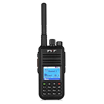 TYT Tytera MD-380 DMR Digital Radio, VHF 136-174 Walkie Talkie, Transceiver Compatible with Mototrbo, Up to 1000 Channels, with Color LCD Display, Cable & 2 Antenna (High Gain One in cluded)