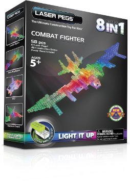 Laser Pegs 8-in-1 Combat Fighter Building Set