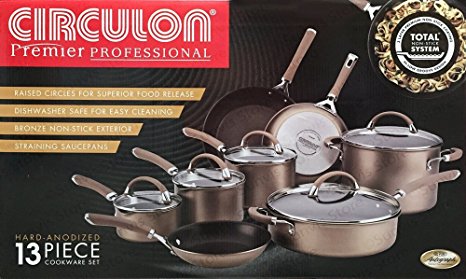 Circulon Premier Professional Hard Anodized 13 Piece Non Stick Cookware Set