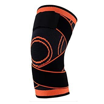 WeJoy Knee Guard Knee Brace Adjustable Compression Knee Support Brace Knee Compression Sleeve for Cycling, Running, Jogging, Hiking, Weightlifting, Mountaineering, etc - Single