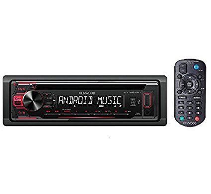 Kenwood KDC-MP168U WMA/MP3 CD Receiver with Front Panel USB and AUX Input and Remote Control