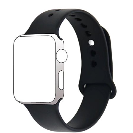 Hailan Band for Apple Watch Series 1 Series 2,New Design (Metal Tuck Clasp Outside) Soft Durable Sport Silicone Replacement Wrist Strap for iWatch,38mm / 42mm