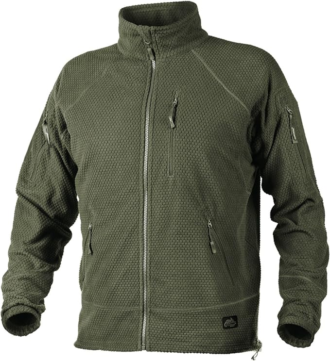 Helikon Men's Alpha Tactical Jacket Grid Fleece Olive Green