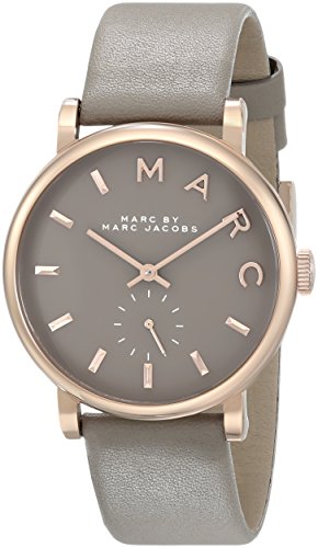 Marc Jacobs MBM1266 36mm Stainless Steel Case Beige Leather Mineral Women's Watch
