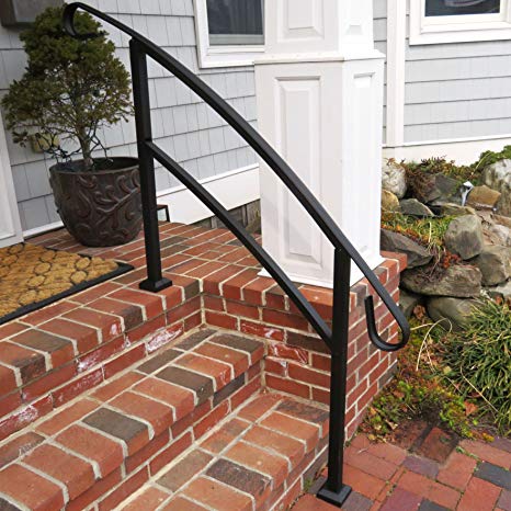 Railing Now - Midway 4FT Transitional Handrail (Matte Black)