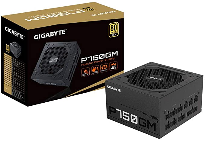 Gigabyte GP-P750GM (80 Plus Gold 750W, Modular, Smart Fan, Smart Power Protection, 5 Year Warranty, Power Supply)