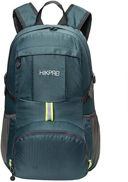 HIKPRO 35L - Lightweight Water Resistant Packable Travel Hiking/Camping Nelon Backpack/Daypack for Men & Women