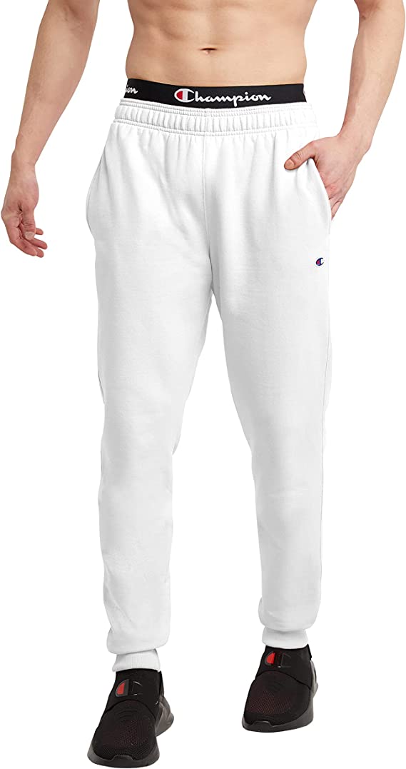 Champion Men's Jogger Sweatpants, Powerblend Fleece Joggers, Cuffed Ankle Jogger Sweatpants for Men, 31" Inseam