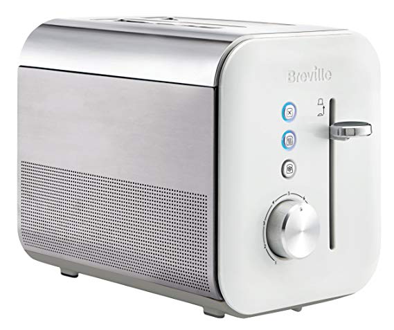 Breville VTT686 2 Slice High Gloss Toaster, White, 800 W