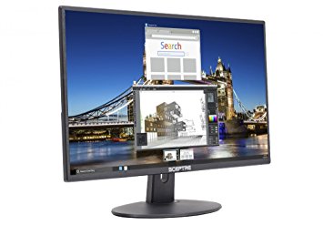 Sceptre E205W-16003R 20" 75Hz Ultra Thin Frameless LED Monitor 2x HDMI VGA Build-in Speakers, Metallic Black 2018