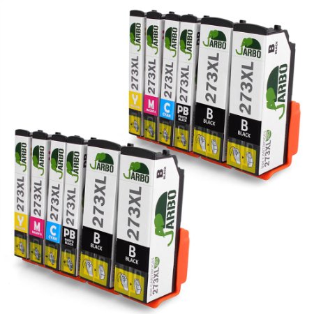 JARBO 2Set 2BK 12 Pack Replacement For Epson 273 273xl Ink Cartridge Compatible With epson XP 600 XP 610 XP 620 XP 800 XP 810 XP 820
