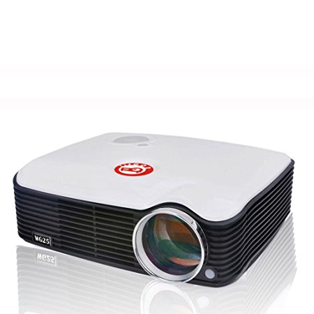 YISCOR LED Projector Multimedia White HD 1080P 800*600 2000Lumens LCD HDMI USB for Home Theater Cinema Movie Game Effect