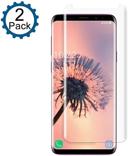 [2-Pack] FURgenie Compatible Galaxy S8 Plus Tempered Glass Screen Protector [No Bubbles][Easy to Install][Anti Fingerprint] 3D Curved Screen Protector Compatible Samsung Galaxy S8 Plus