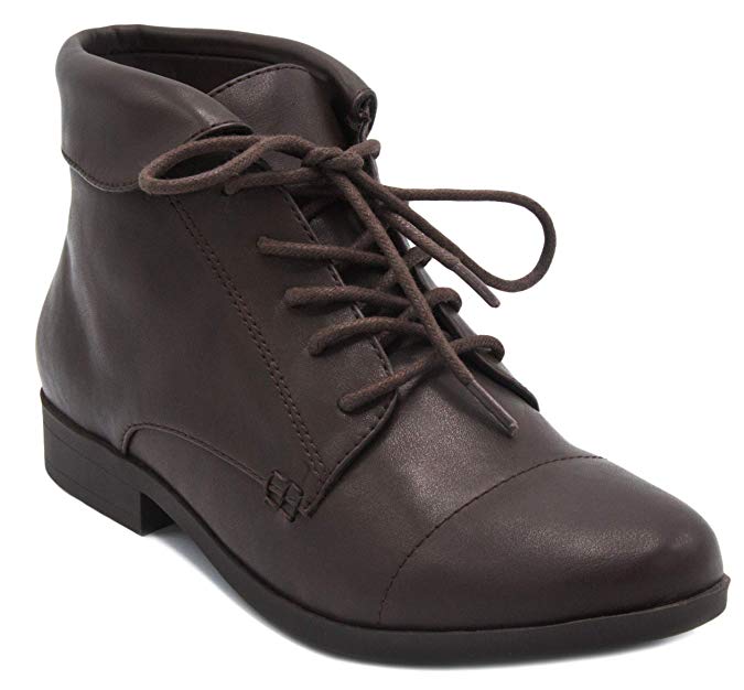 Sugar Women's Catherine Dress Ankle Boot Ladies Lace Up Bootie with Collar