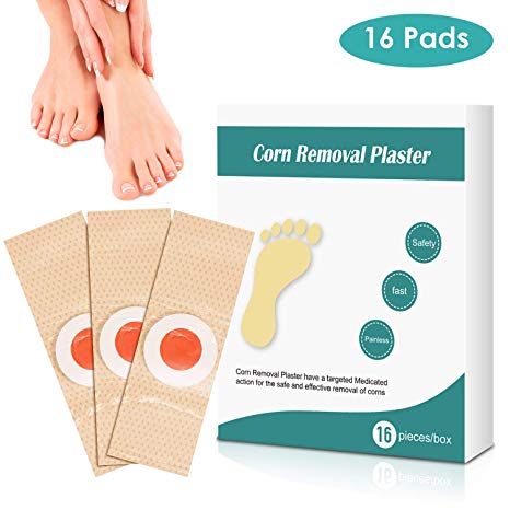 Corn Wart&nbsp;Remover&nbsp;Pads, Plantar Wart Remover, Salicylic Acid Wart Removal Bandaids - Toe Corn and Callus Removal for Foot Caring 16 Pads