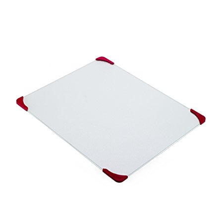 Farberware Glass Utility Cutting Board with Non-Slip Corners, 16-Inch-by-18-Inch