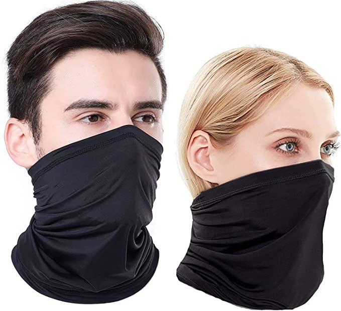 Summer Face Mask Protection from Dust, UV & Aerosols - Washable Neck Gaiter Balaclava, Bandana Face Cover UPF50
