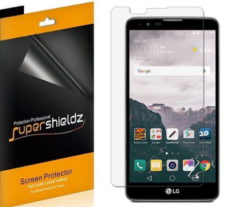 [6-Pack] SUPERSHIELDZ- Anti-Bubble HD Clear Screen Protector For LG Stylo 2 -Lifetime Replacements Warranty - Retail Packaging