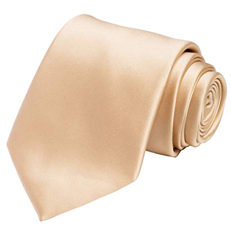 KissTies Solid Satin Tie Pure Color Necktie Mens Ties   Gift Box