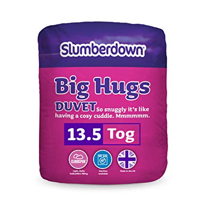Slumberdown Big Hugs Winter Warm 13.5 Tog Duvet, White, Single