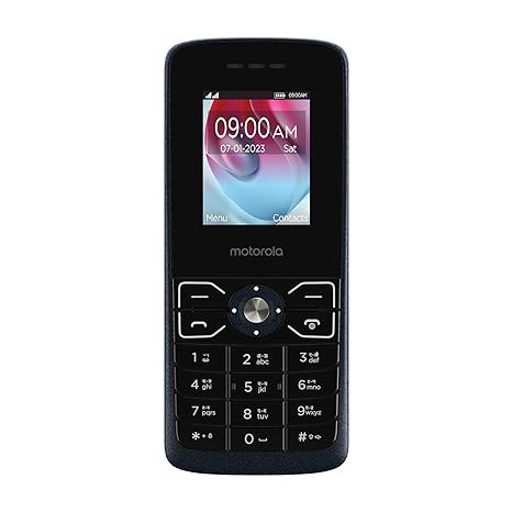 Motorola a50G - Dual Sim Keypad Mobile with Expandable Memory Upto 32GB, Rear Camera, 1750 mAh Big Battery, 6 Indian Languages Input Support (Dark Blue)