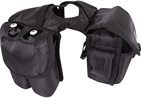 Cashel Quality Deluxe Medium Horse Saddle Pommel Horn Bag, Insulated Padded Pockets, Two Water Bottle Pockets, Camera or Cell Phone Pocket, 600 Denier Material, Size: Medium Color Choice