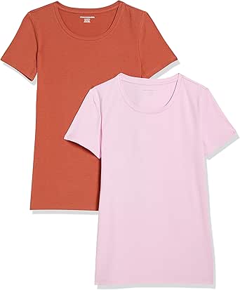 Amazon Essentials Women's Classic-Fit Short-Sleeve Crewneck T-Shirt, Multipacks