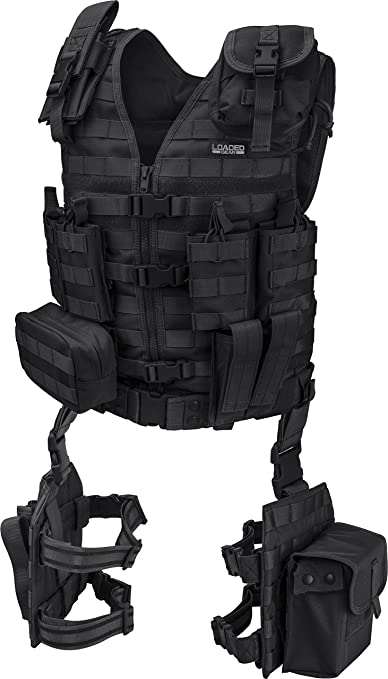 Loaded Gear Tactical Vest Light Outdoor Training Vest and Leg Platforms for Adults