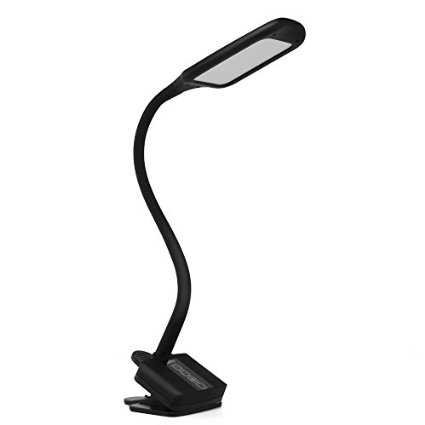 ANNT 10W Clamp Dimmable Eye-care LED Desk Lamp with 15a USB Charging Port Matte Black