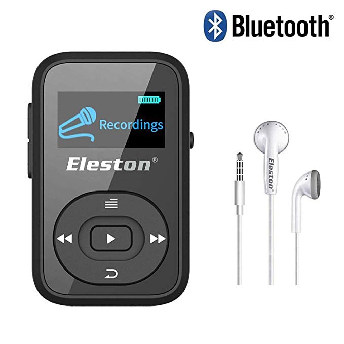 Eleston Compact & Portable Bluetooth MP3/MP4 Player HiFi Lossless Sound Quality Music Player with 1.8inch LCD Screen (Black)