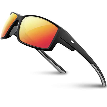 RIVBOS Polarized Sports Sunglasses Driving Glasses Shades for Men Women TR90 Unbreakable Frame for Cycling Baseball RB831