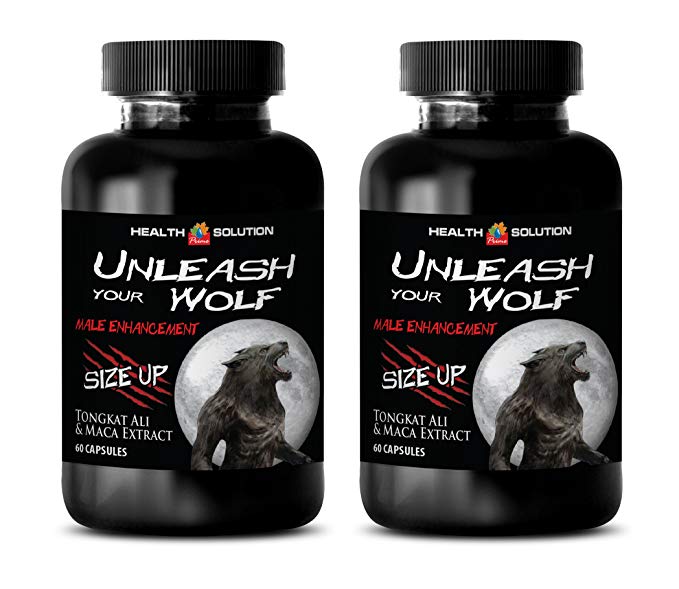 Sexual Enhancement Pills Fast Acting - Unleash Your Wolf - Size UP - Male Enhancement - maca Extract - 2 Bottles (120 Capsules)