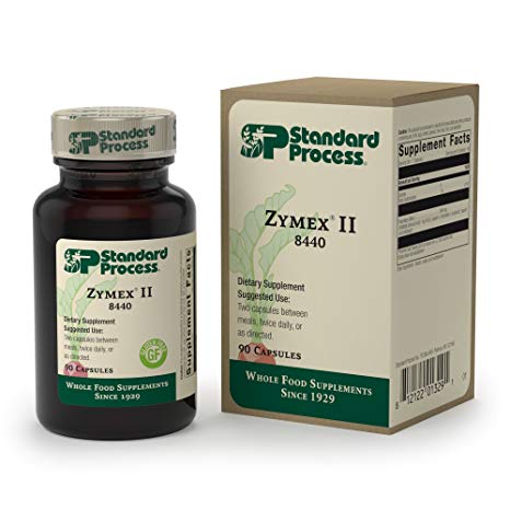 Standard Process - Zymex II - Contains Digestive Enzymes, Encourages Healthy Intestinal Environment and Proper Gastrointestinal Flora, Gluten Free - 90 Capsules