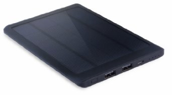 Solar ChargerMARSEETMPortable Backup Solar Power Bank10000mah Dual USB Output Fits Most Usb-charged Devices Black
