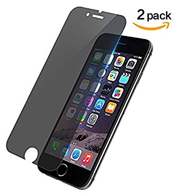 [2 Pack] iPhone 8 Plus 7 Plus Privacy Screen Protector, Rheshine iPhone 8 Plus 7 Plus Anti-Spy Tempered Glass Screen Protector [Anti-Fingerprint] [Bubble Free] [Scratch-Resistant] (Black)