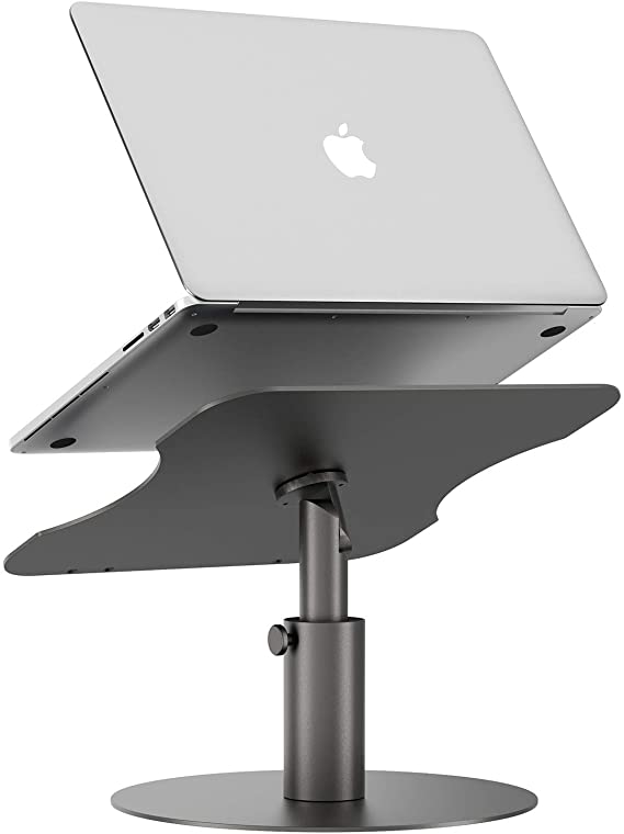 Adjustable Laptop Stand, YoFeW Aluminum Laptop Riser, Multi-Angle Height Adjustable 360°Rotation Notebook Stand Desktop Holder Compatible with Mac MacBook Pro Air, Lenovo, Dell XPS, HP(10-17")