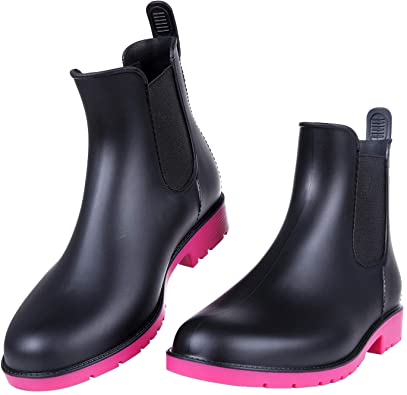 Asgard Women's Ankle Rain Boots Waterproof Chelsea Boots