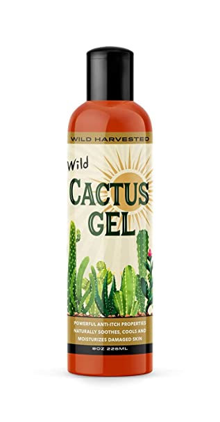 Cactus Juice Natural Soothing, Moisturizer, Skin Hydration - Wild Harvested for Dry Skin, Sunburns, Rashes and Itches 8oz