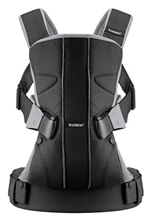 BABYBJORN Baby Carrier One - Black/Silver, Cotton Mix