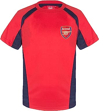 Arsenal Football Club Official Soccer Gift Boys Poly Training Kit T-Shirt