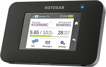 NETGEAR AC790 Aircard Wifi Mobile Broadband Hotspot with Super Fast 4G  LTE, Portable Car Wifi Unlocked (Built-In Charging for Your Smart Device and SMS Messaging)