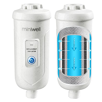 Universal Shower water Filter miniwell L730, with triple filtration system and lifetime indicator, remove 99% chlorine and water impurifies