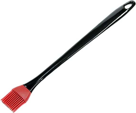 Chef Craft Select Silicone Basting Brush, 14 inch, Black/Red