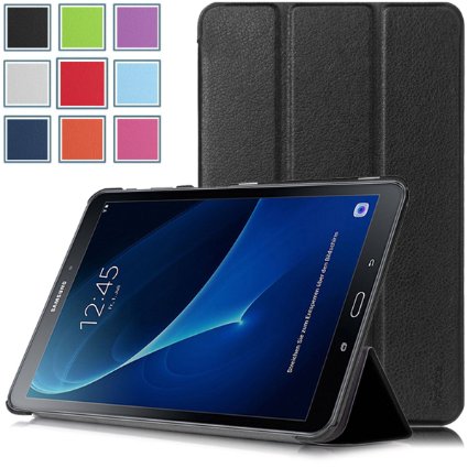 Galaxy Tab A 10.1 Case - HOTCOOL Ultra Slim Lightweight Stand Cover Case For Samsung Galaxy Tab A 10.1 Tablet (With Auto Wake/Sleep Feature), Black