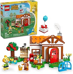 LEGO Animal Crossing Isabelle’s House Visit, Buildable Creative Toy for Kids, Includes Fauna and more Animal Crossing Toy Figures, Video Game Toy, Birthday Gift for Girls and Boys Ages 6 and Up, 77049