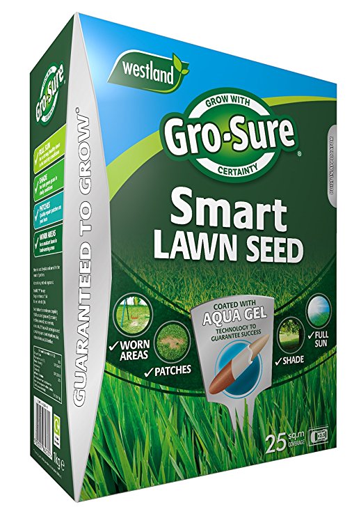 Gro-sure Aqua Gel Coated Smart Grass Lawn Seed, 25 sq m, 1 kg